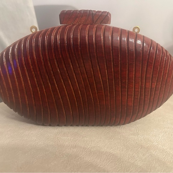 RAMLA Stunning Lola Bag - NWOT  All Hand-made.  🔥🔥🔥🔥Made from sustainable wood. - Picture 9 of 13